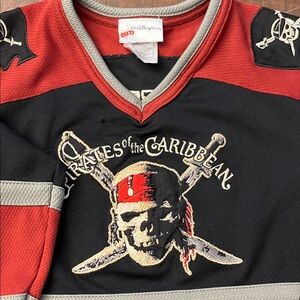 Disney Pirates of the Caribbean Red and Black Jersey